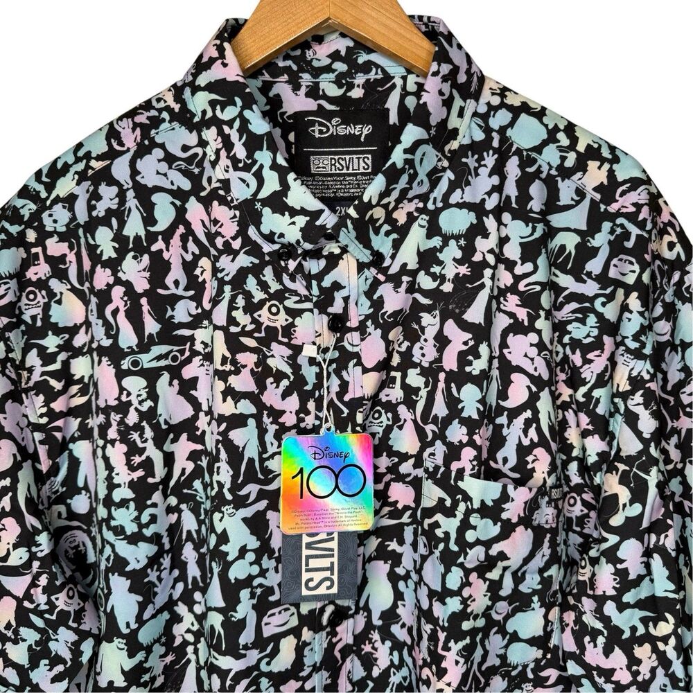 RSVLTS Disney 100 Pastel Pals Light Kunuflex Shirt Mens 2XL Limited Edition NWT - Picture 2 of 14